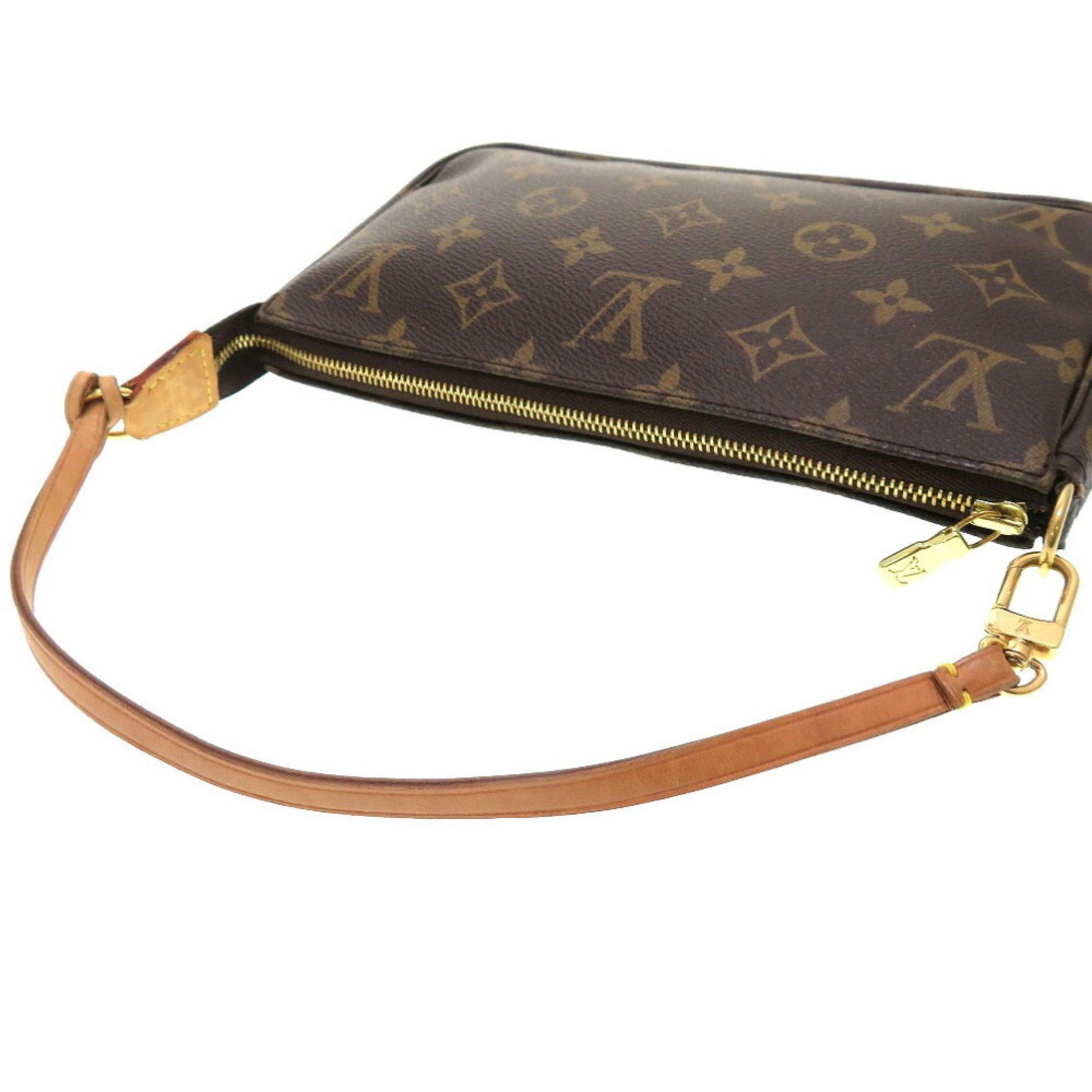 Louis Vuitton Pochette accessoires, Brown, Canvas, clutch