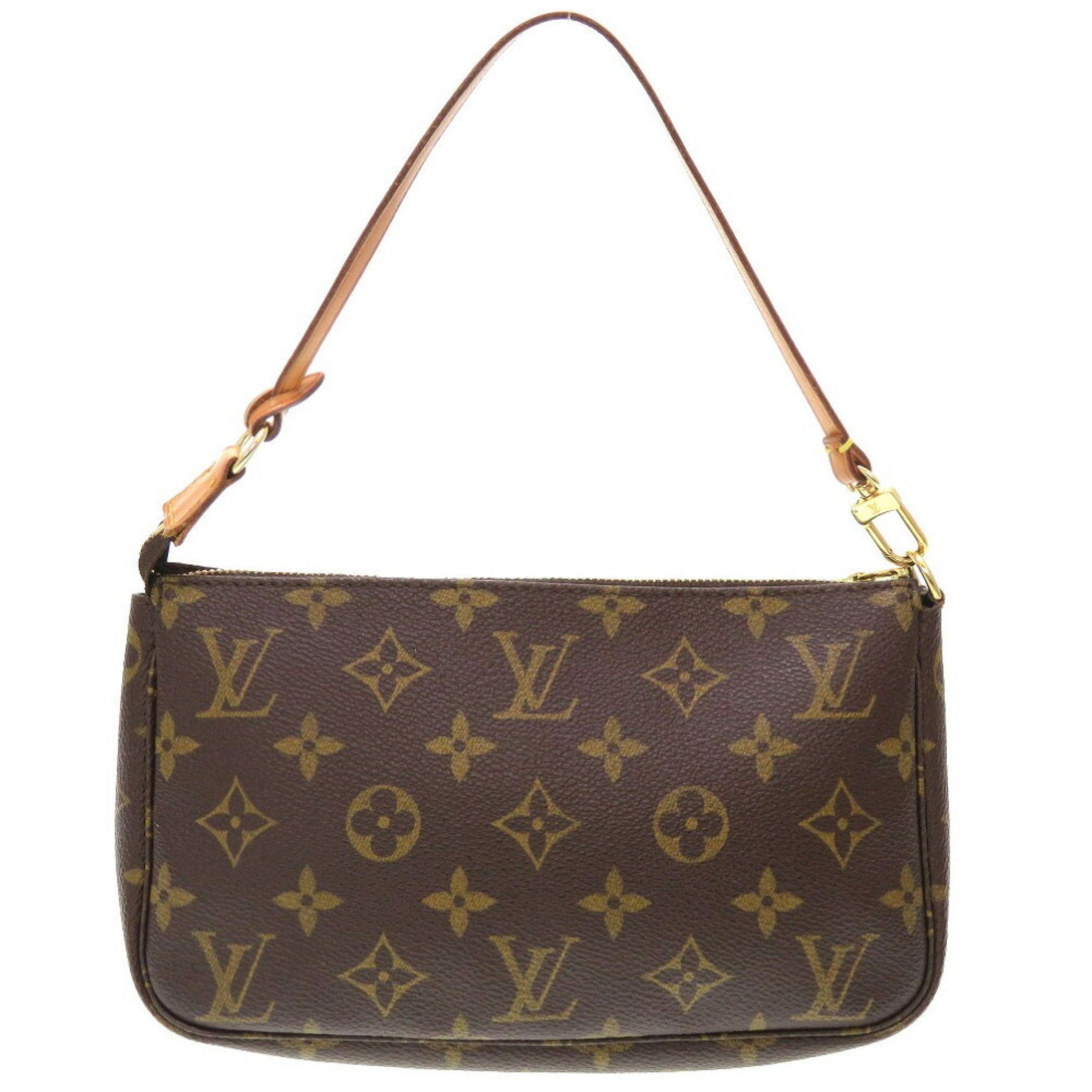 Louis Vuitton Pochette accessoires, Brown, Canvas, clutch