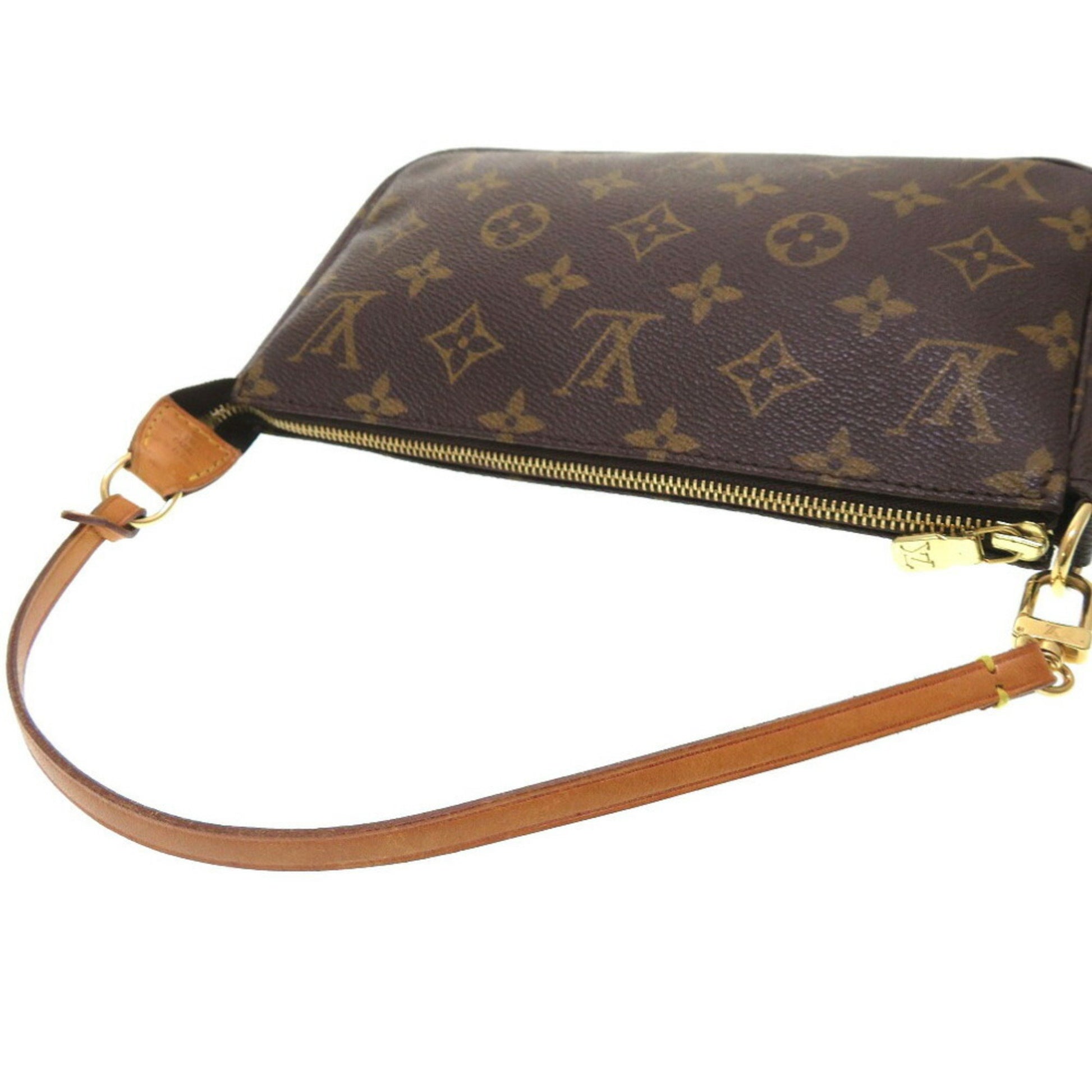 Louis Vuitton Pochette accessoires, Brown, Canvas, clutch