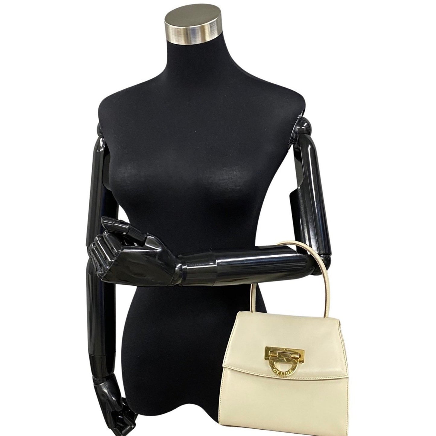 Céline, Beige, Leather, handbag