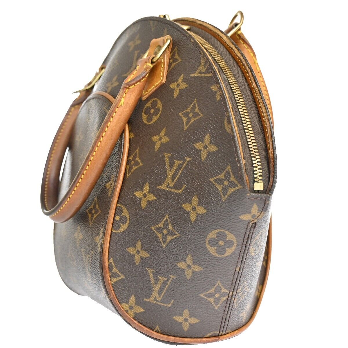 Louis Vuitton Ellipse PM, Brown, Canvas, handbag