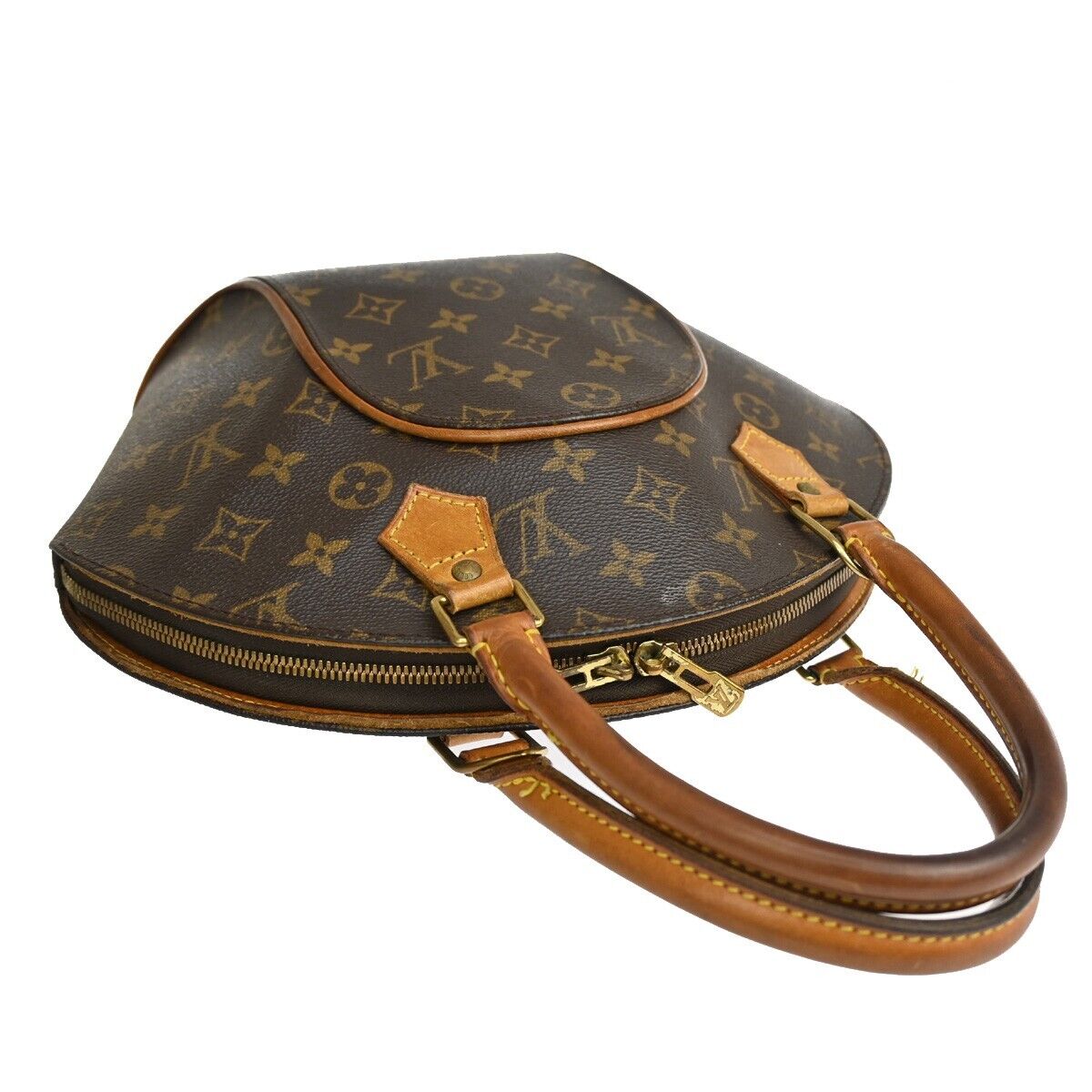 Louis Vuitton Ellipse PM, Brown, Canvas, handbag