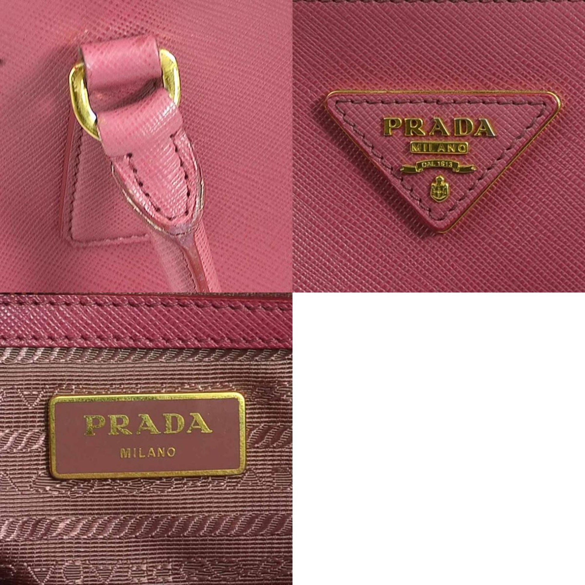 Prada Galleria, Pink, Leather, handbag