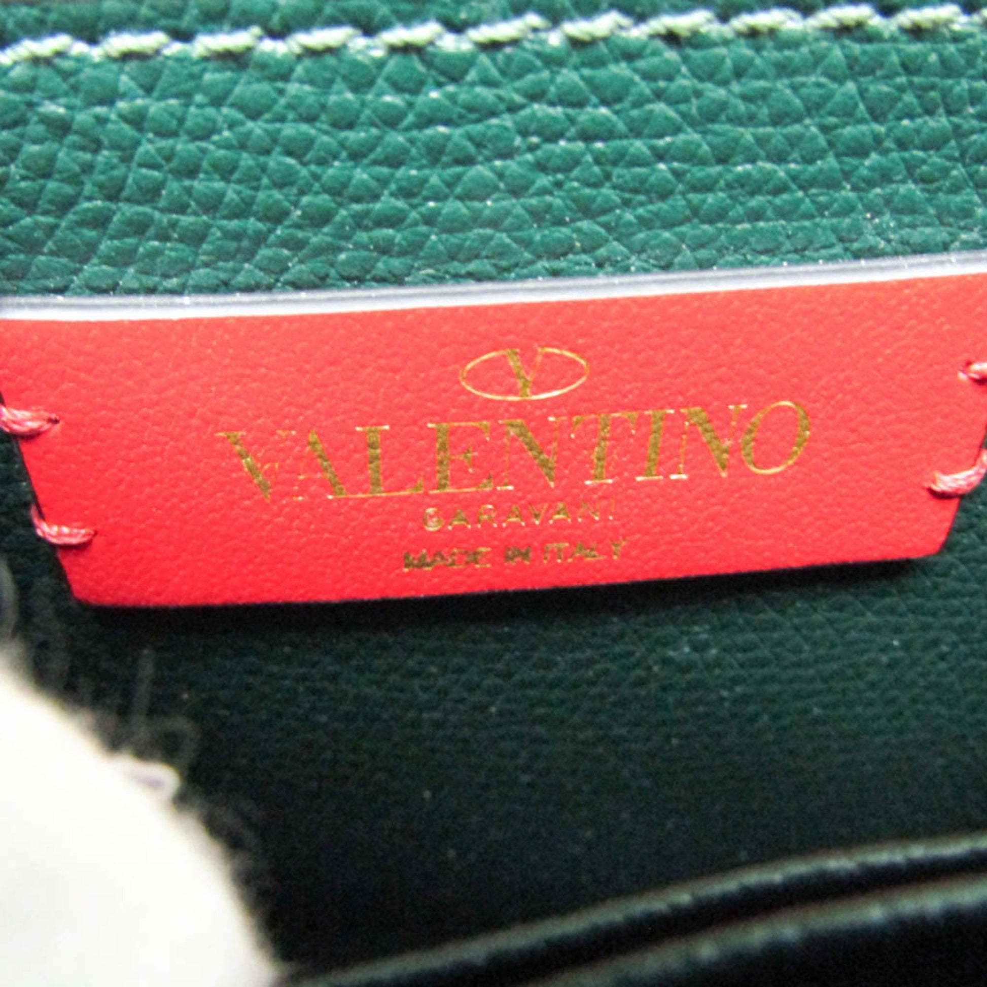 Valentino Garavani, Green, Leather, shoulder