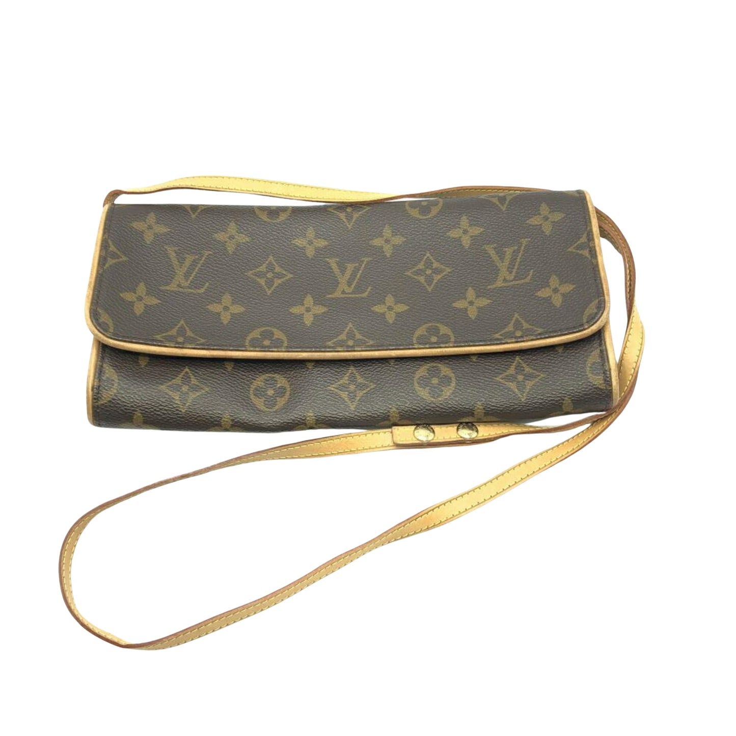 Louis Vuitton Twin, Brown, Canvas, clutch