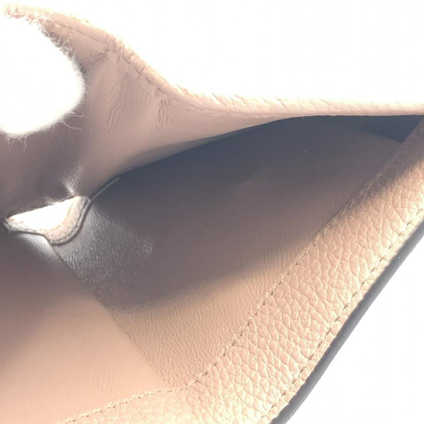 Chloe Alphabet Trifold Wallet Leather, BEIGE, LEATHER, Wallets