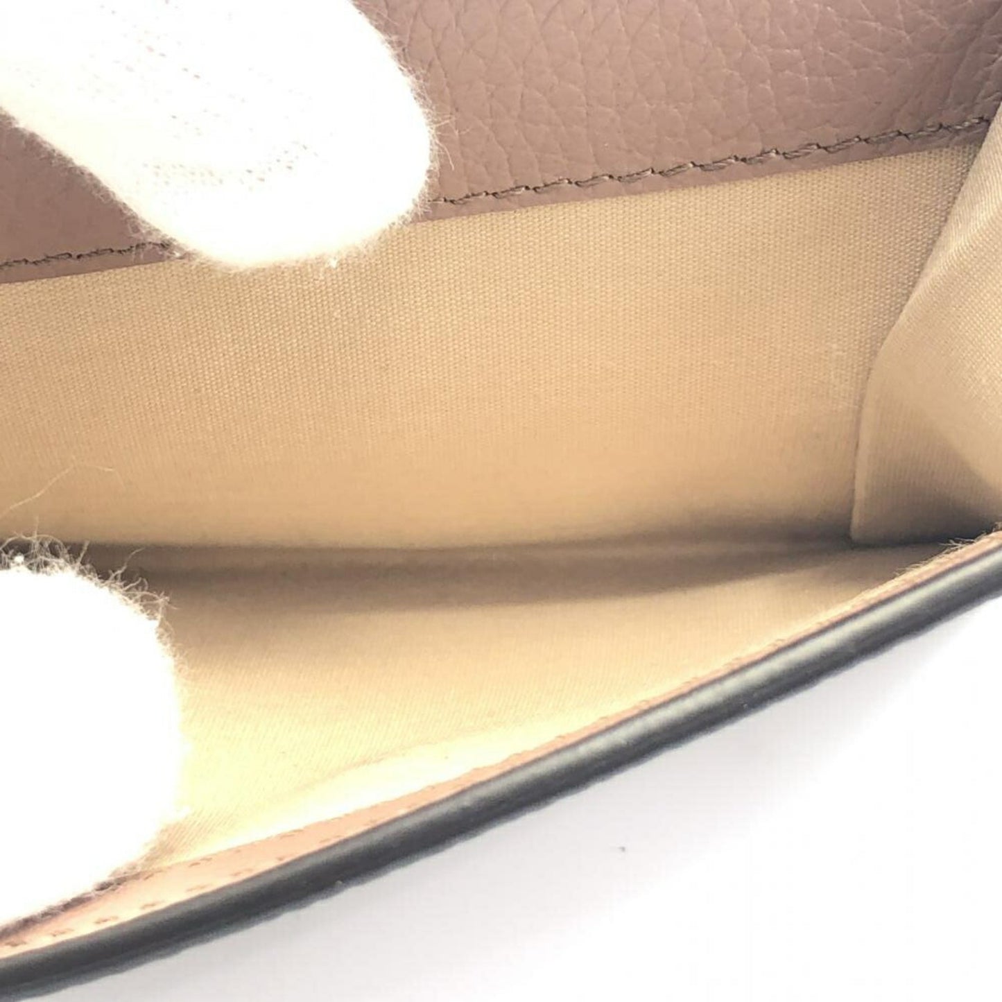 Chloe Alphabet Trifold Wallet Leather, BEIGE, LEATHER, Wallets