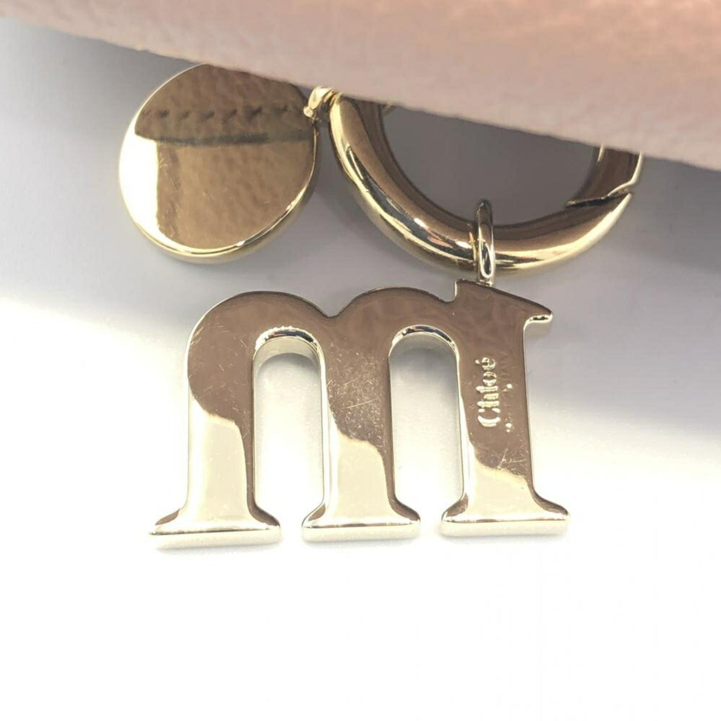 Chloe Alphabet Trifold Wallet Leather, BEIGE, LEATHER, Wallets