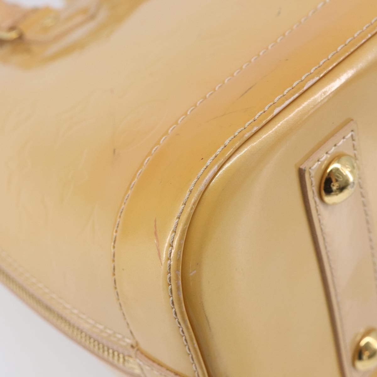 Louis Vuitton Alma Monogram Vernis, Beige, Patent Leather, Handbag