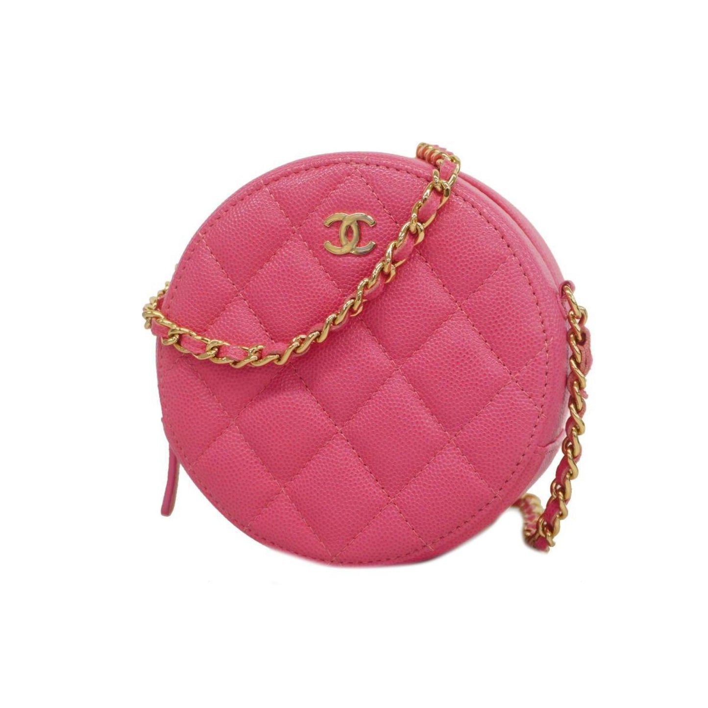 Chanel, Pink, Leather, shoulder