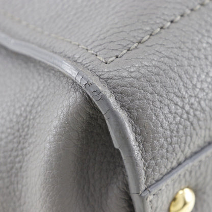 Salvatore Ferragamo Gancini, Grey, Leather, tote