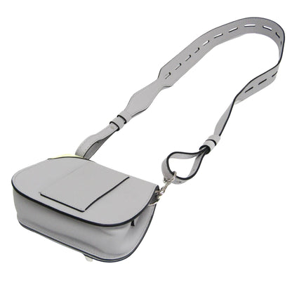 TOD'S Double T, Grey, Leather, shoulder