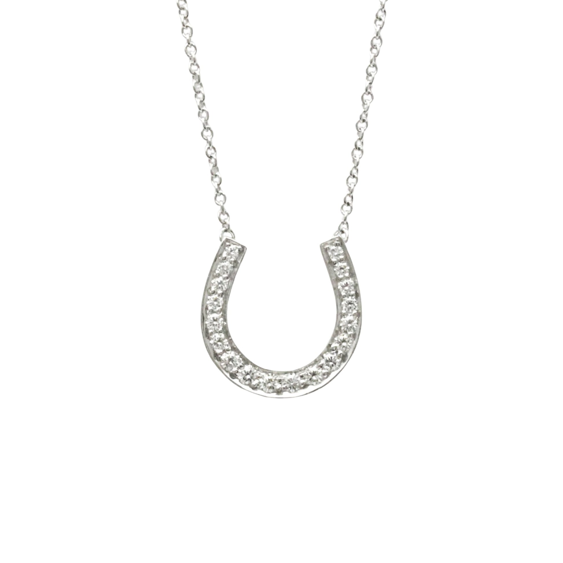 Tiffany & Co Horseshoe, Silver, Platinum, necklace