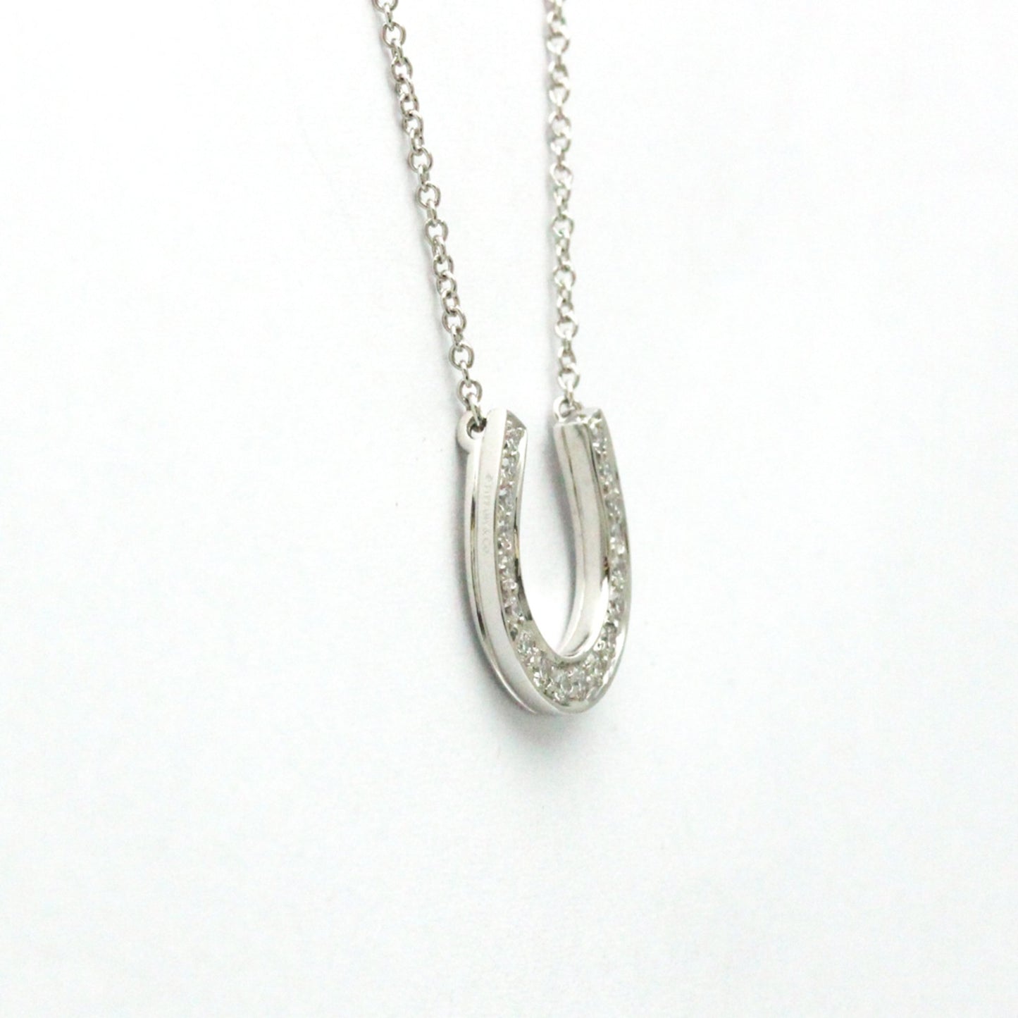 Tiffany & Co Horseshoe, Silver, Platinum, necklace