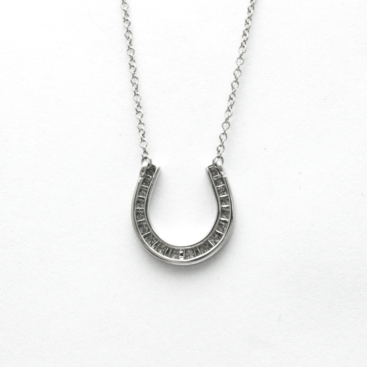 Tiffany & Co Horseshoe, Silver, Platinum, necklace