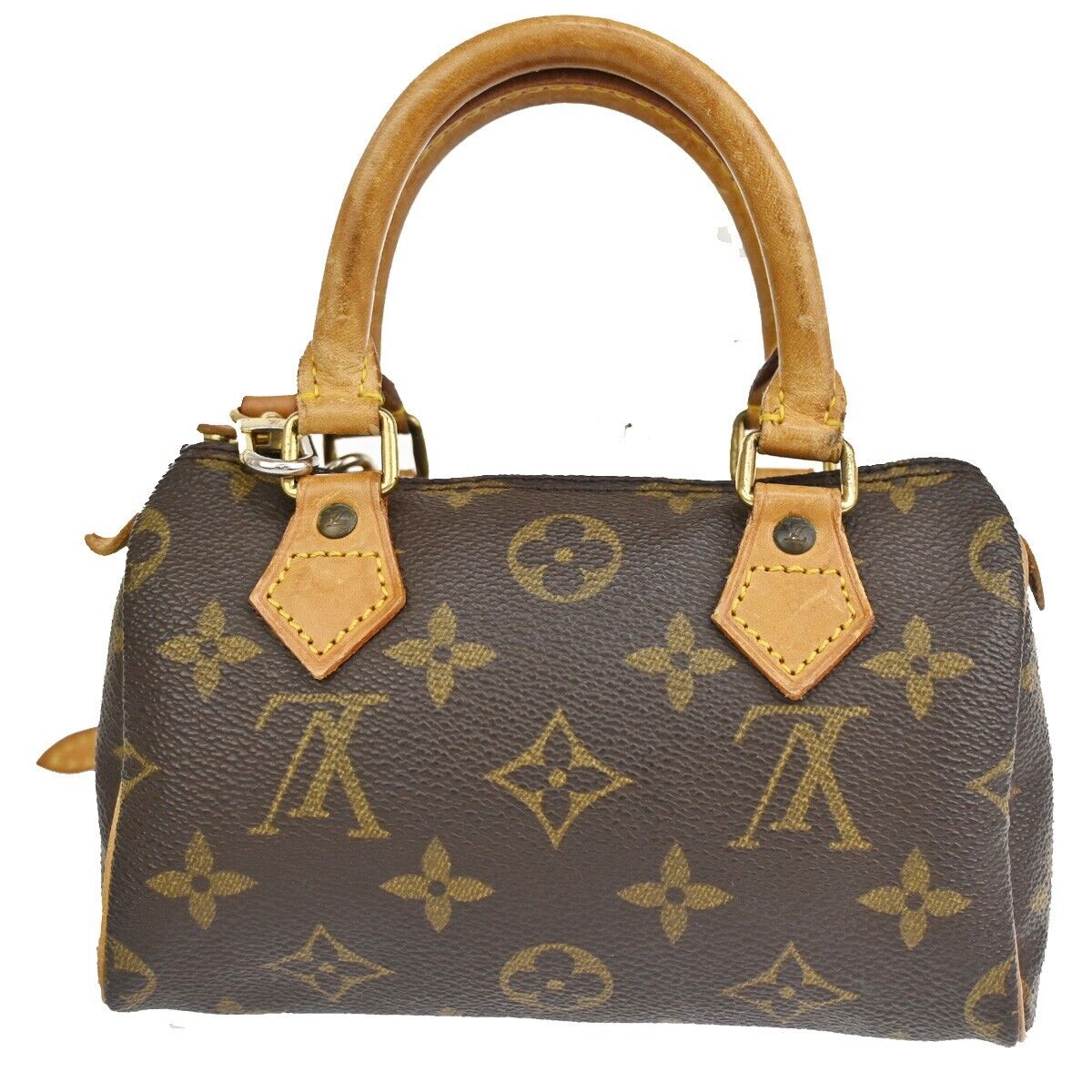 Louis Vuitton Mini speedy, Brown, Canvas, handbag