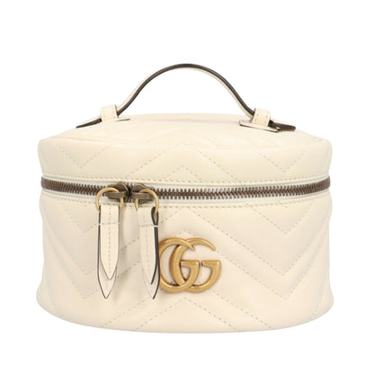 Gucci Vanity, White, Leather, backpack
