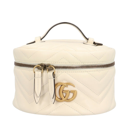 Gucci Vanity, White, Leather, backpack