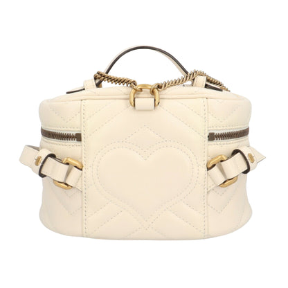 Gucci Vanity, White, Leather, backpack