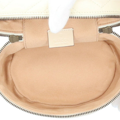 Gucci Vanity, White, Leather, backpack