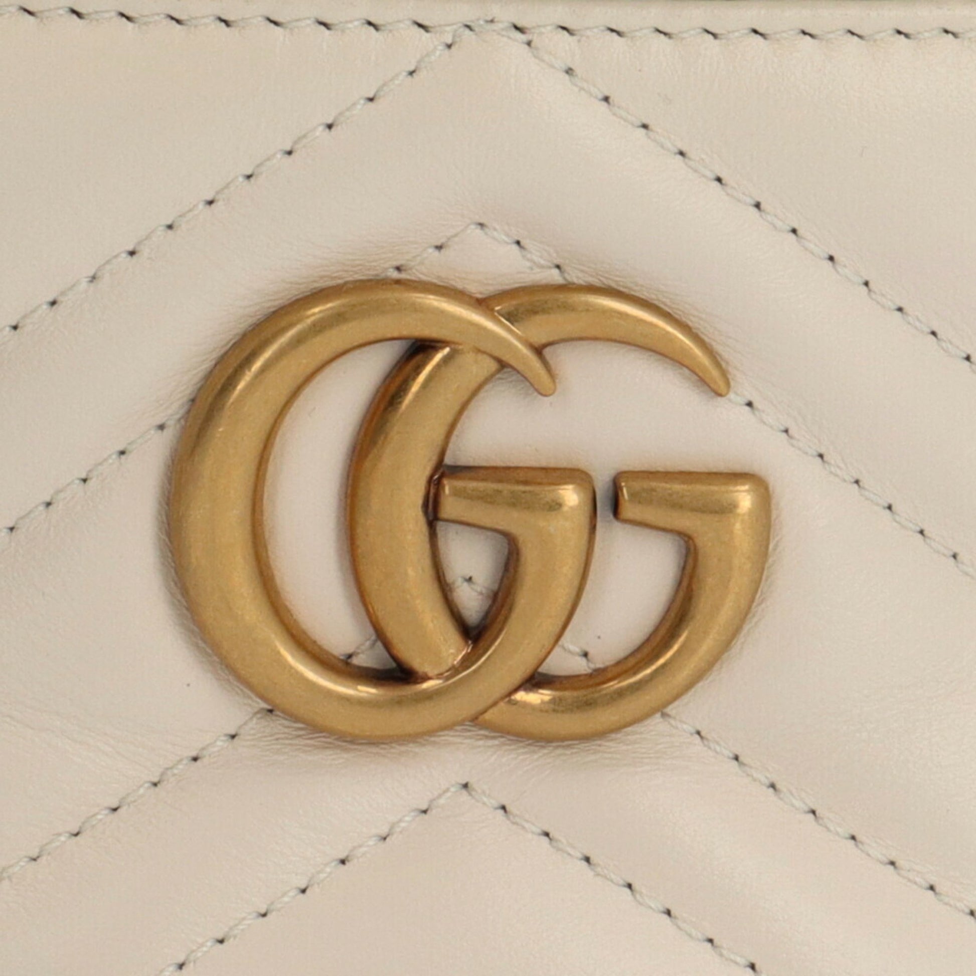 Gucci Vanity, White, Leather, backpack