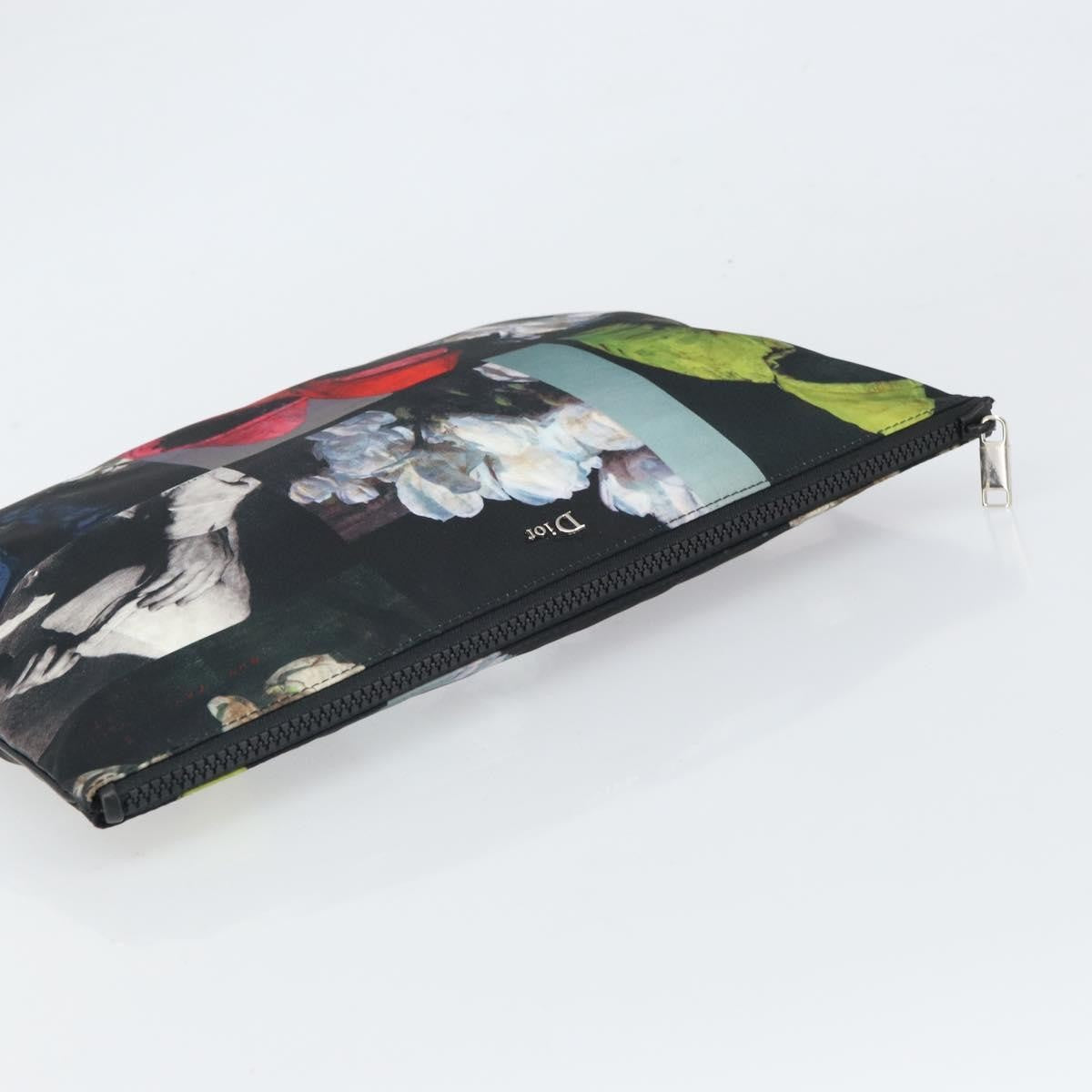 Christian Dior Homme Zip Printed Nylon, Multicolour, Nylon, Clutch