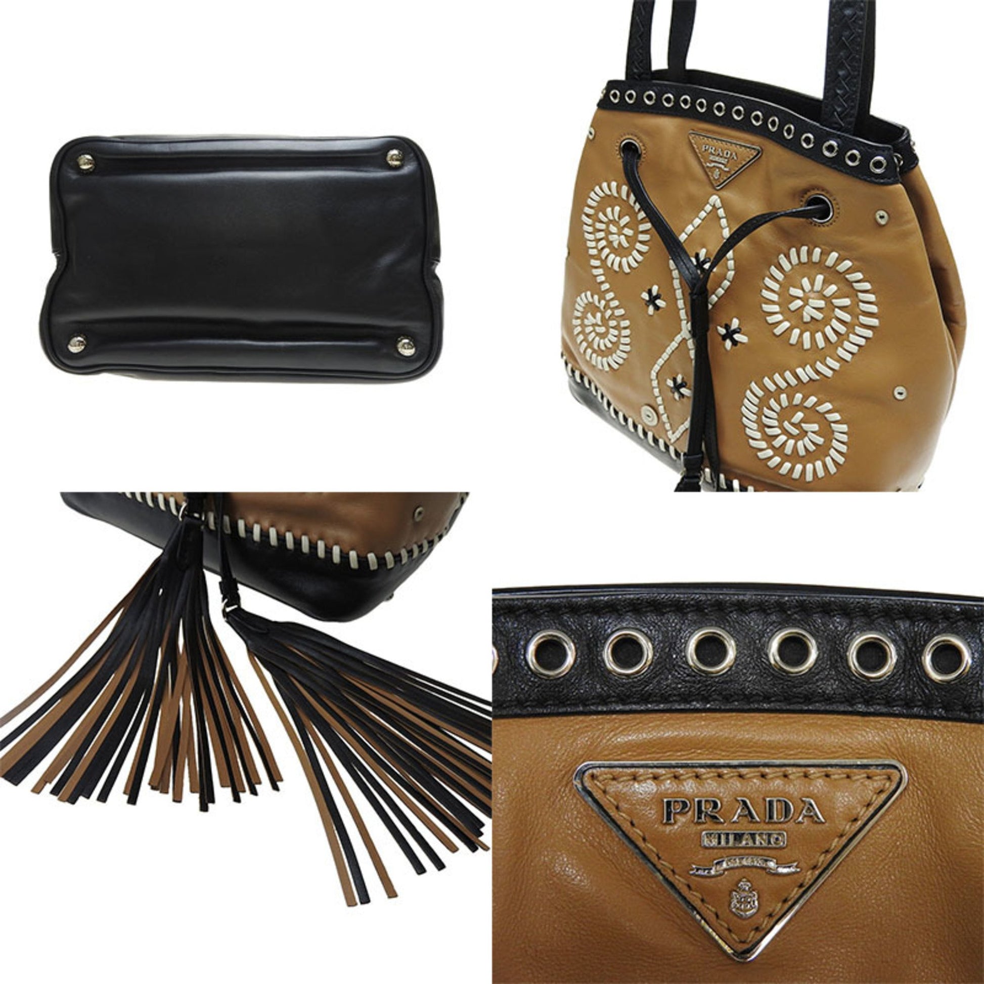 Prada --, Brown, Leather, shoulder