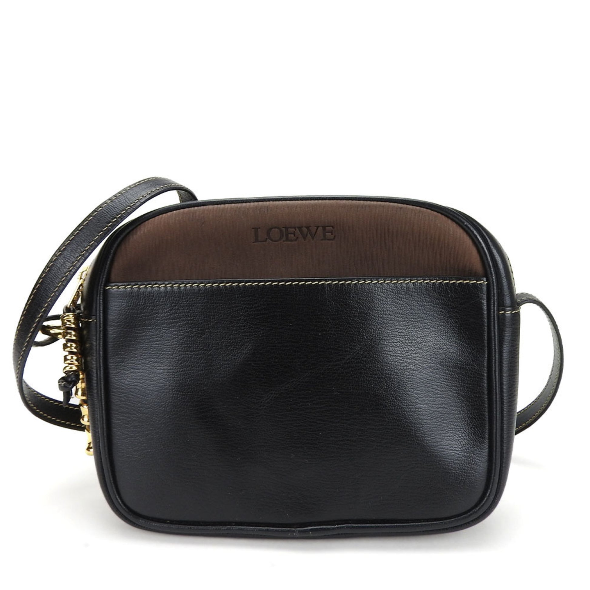 Loewe, Black, Leather, shoulder