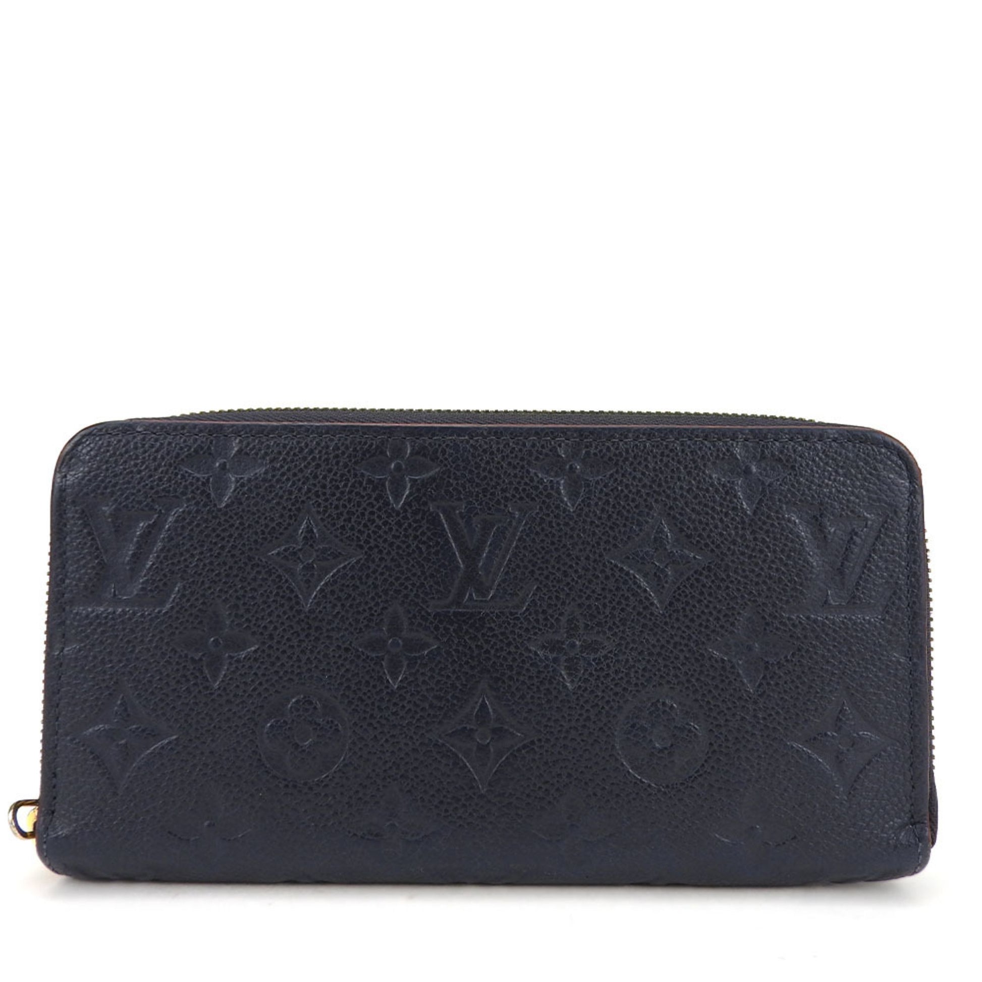 Louis Vuitton Zippy wallet, Navy, Leather, wallet