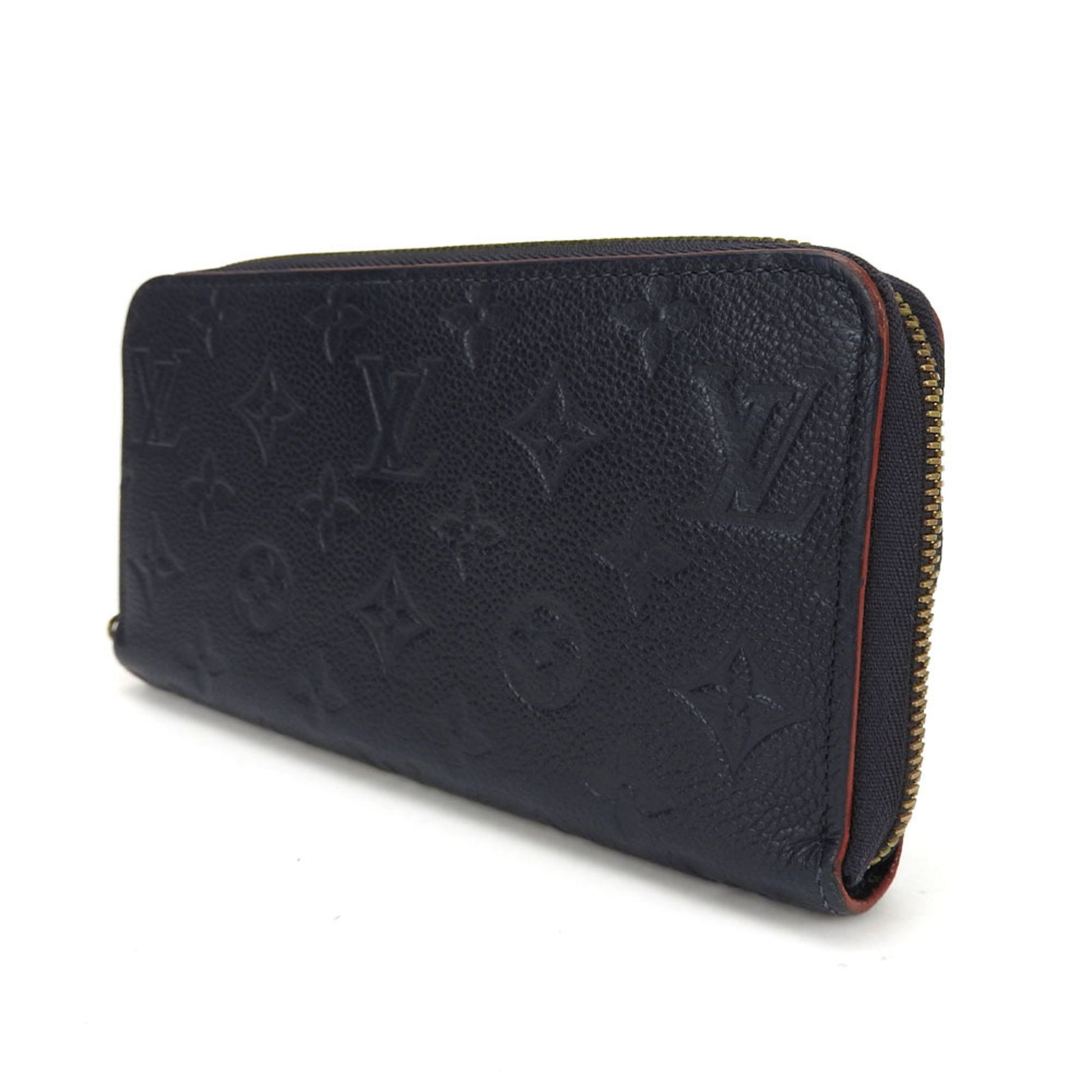 Louis Vuitton Zippy wallet, Navy, Leather, wallet