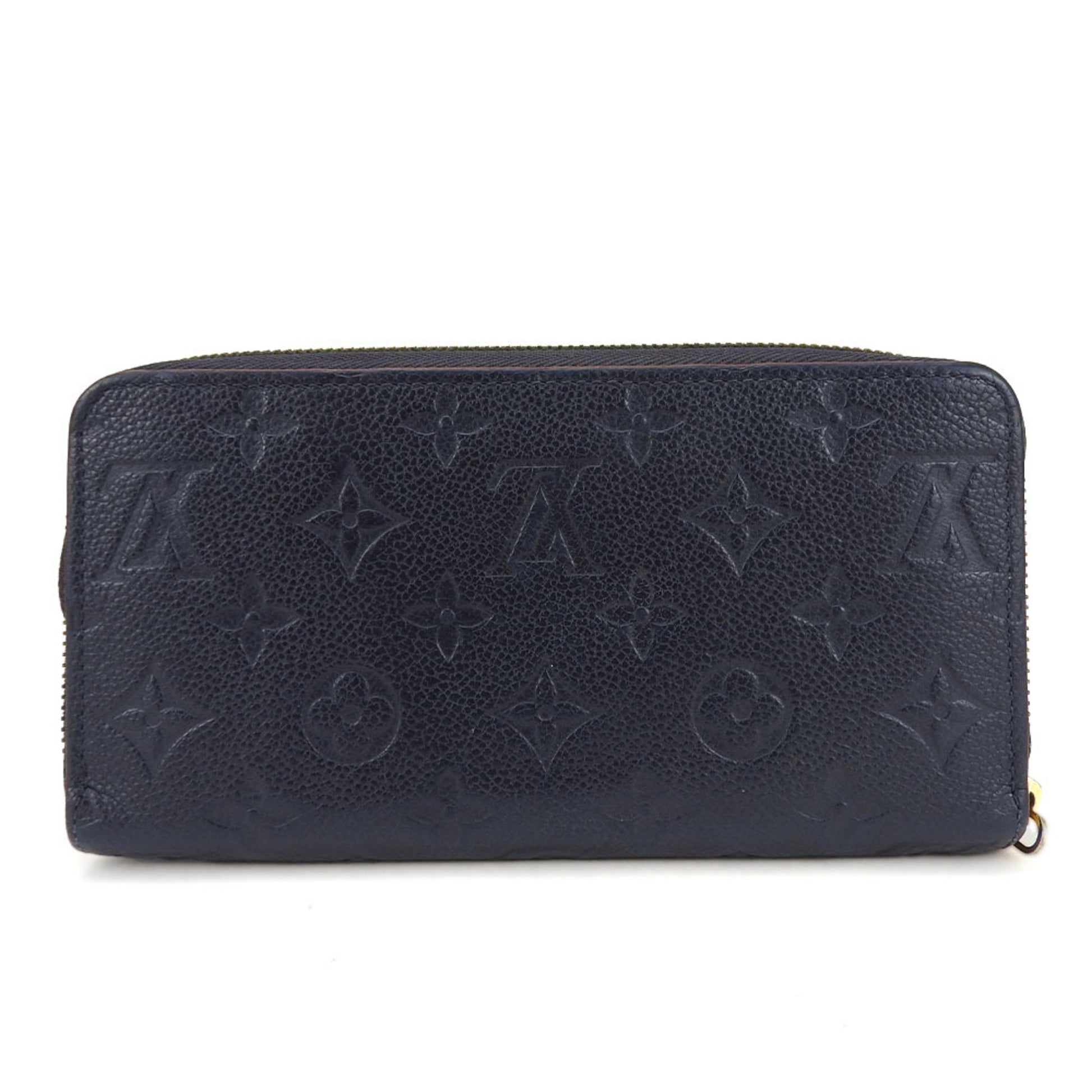 Louis Vuitton Zippy wallet, Navy, Leather, wallet