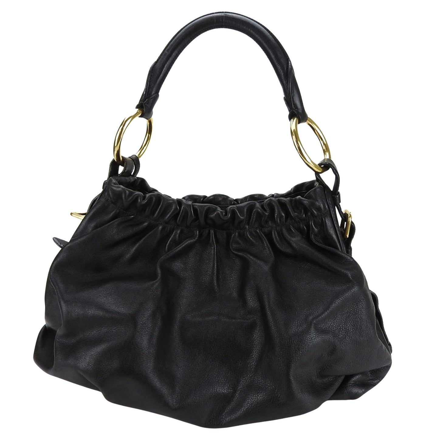 Prada Saffiano, Black, Leather, handbag