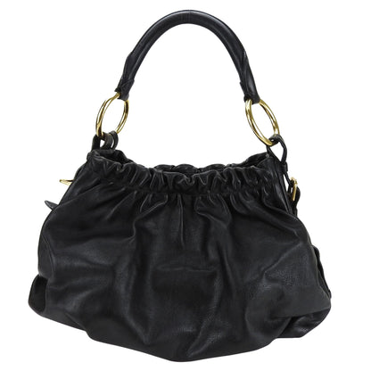 Prada Saffiano, Black, Leather, handbag