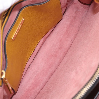Miu Miu Madras Convertible Compartment Leather, Yellow, Leather, Tote Bag