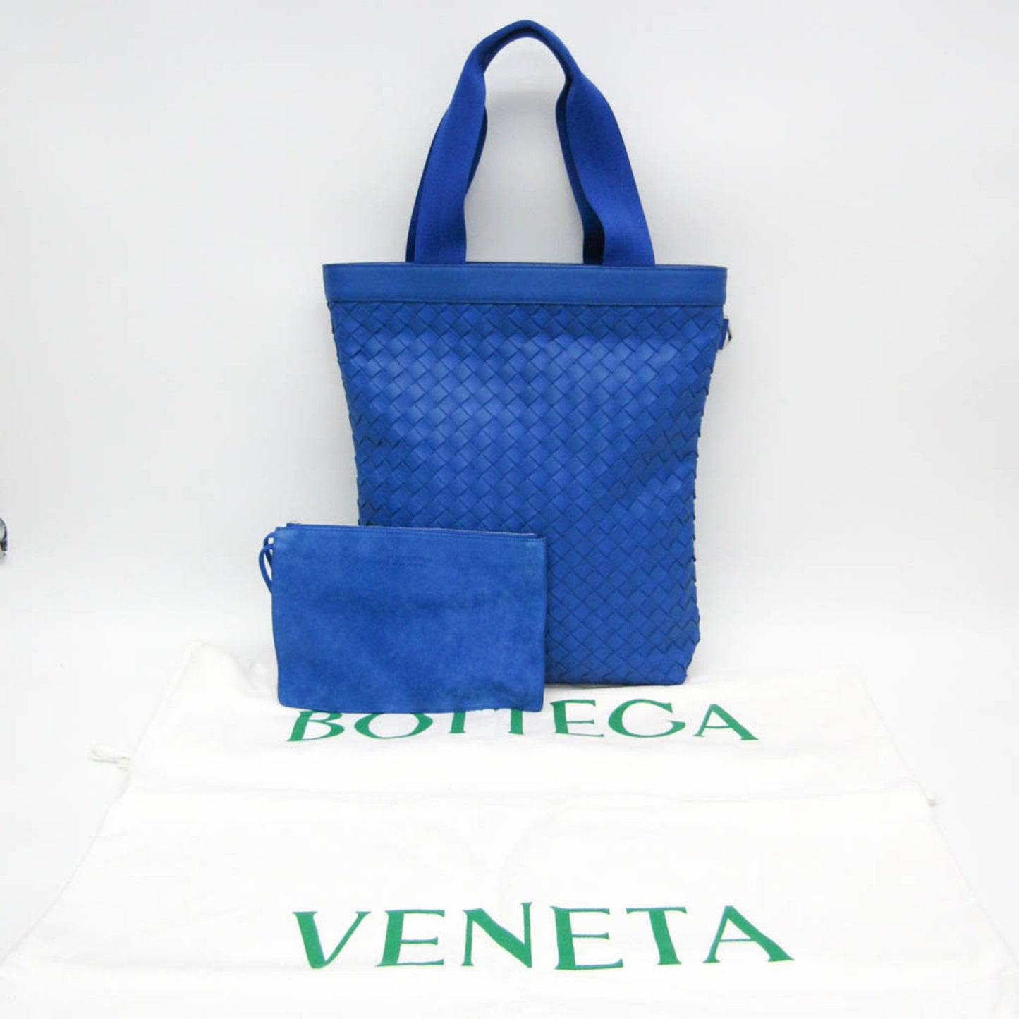 Bottega Veneta Intrecciato, Blue, Leather, tote