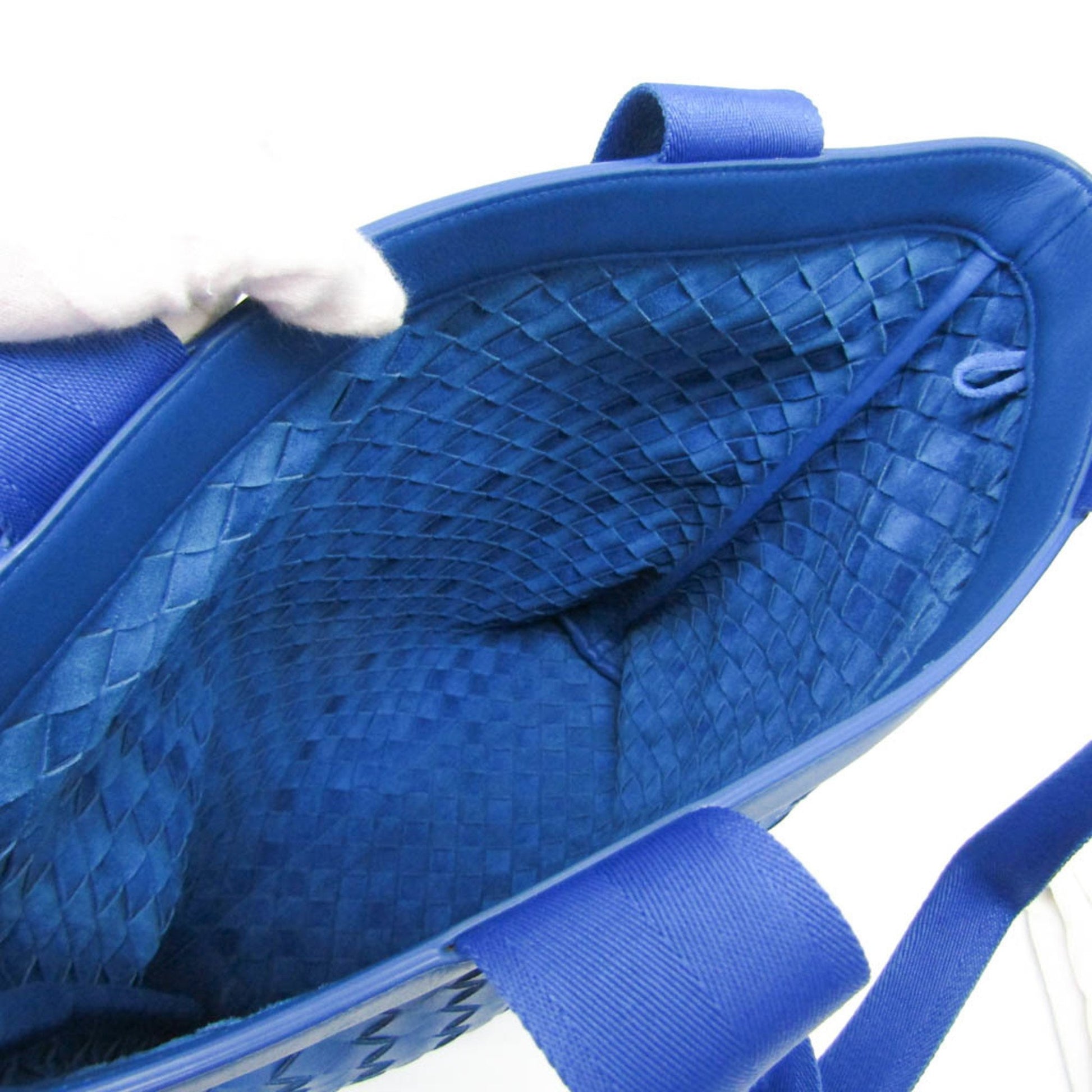 Bottega Veneta Intrecciato, Blue, Leather, tote