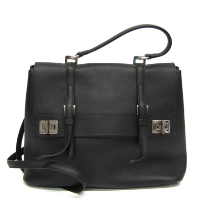 Prada Vitello, Black, Leather, handbag