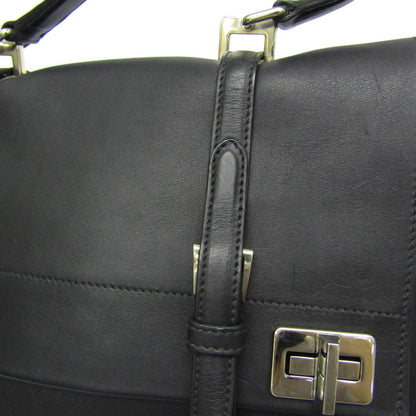 Prada Vitello, Black, Leather, handbag