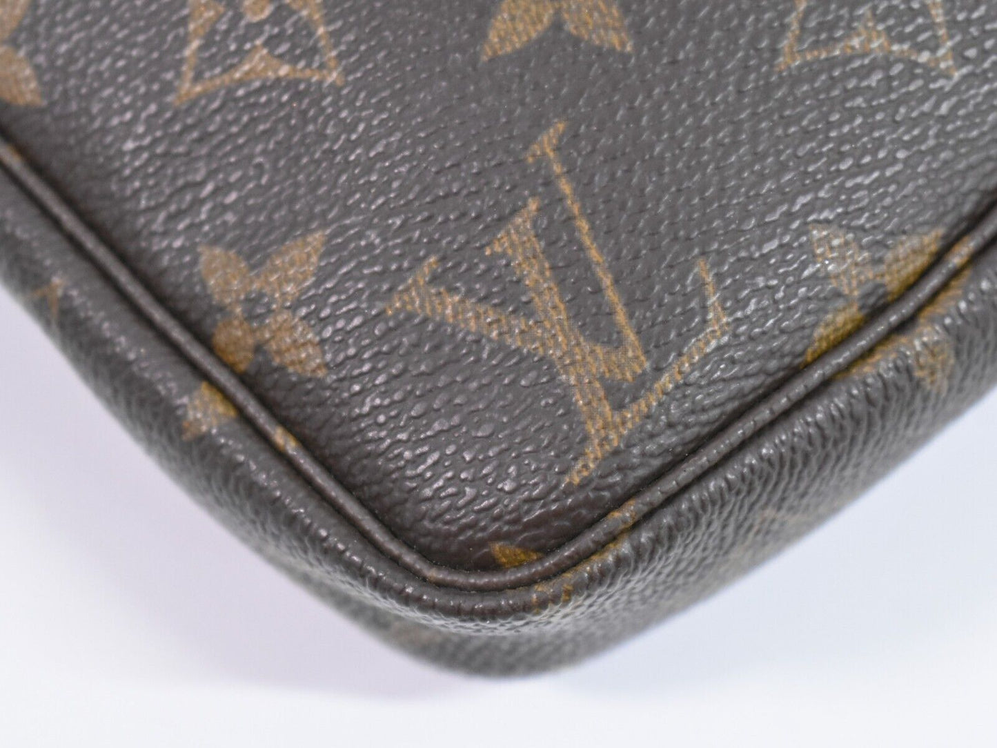 Louis Vuitton Pochette Accessoire, Brown, Canvas, clutch