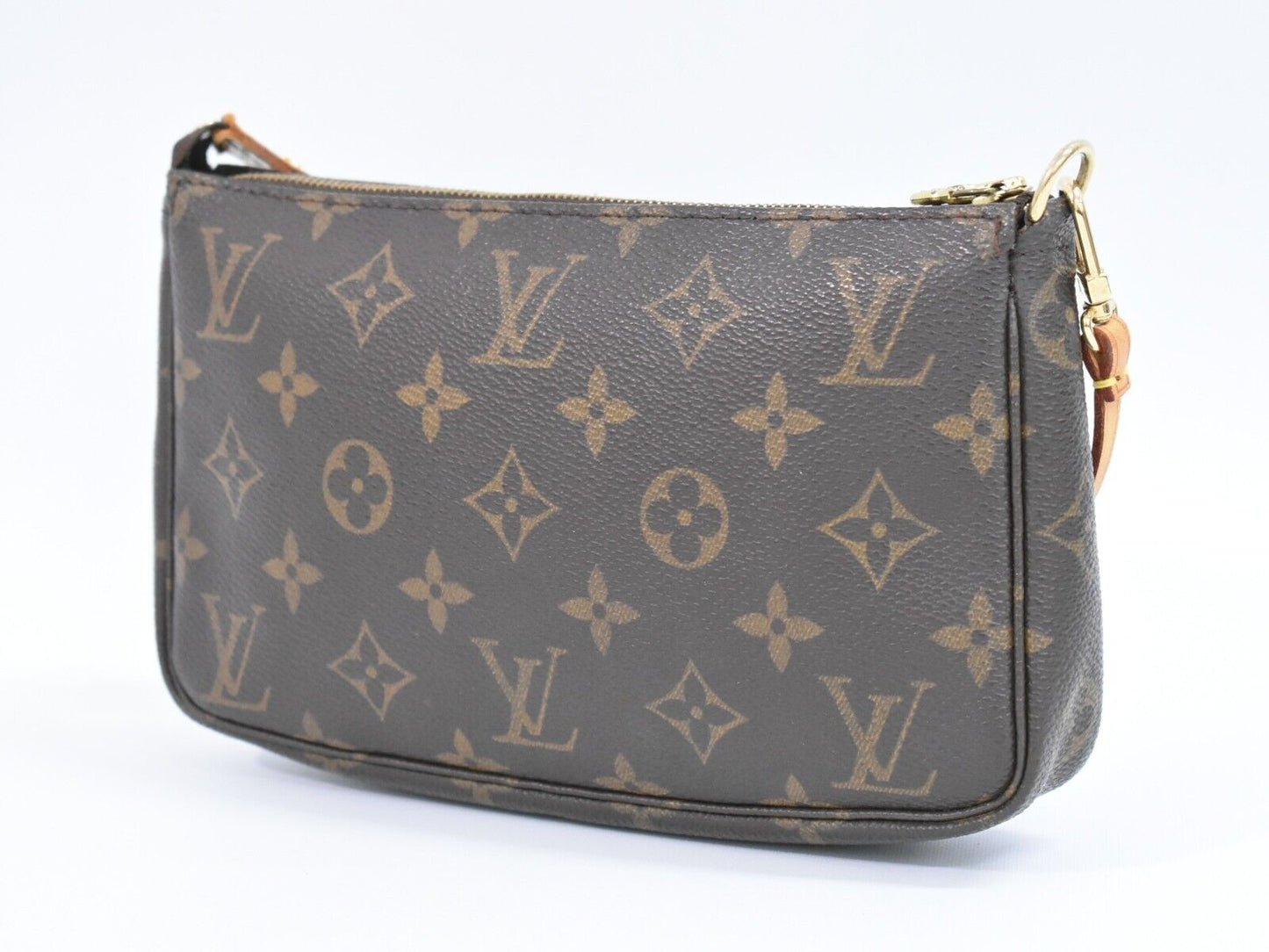 Louis Vuitton Pochette Accessoire, Brown, Canvas, clutch