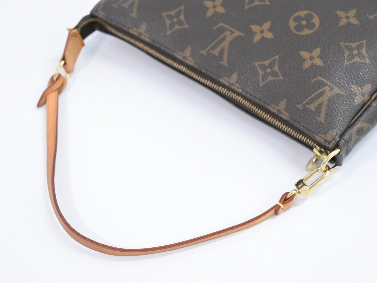 Louis Vuitton Pochette Accessoire, Brown, Canvas, clutch