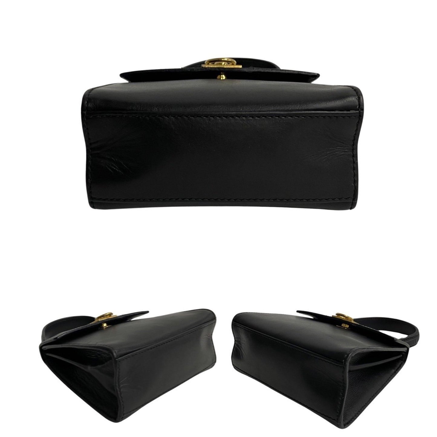 Céline, Black, Leather, handbag