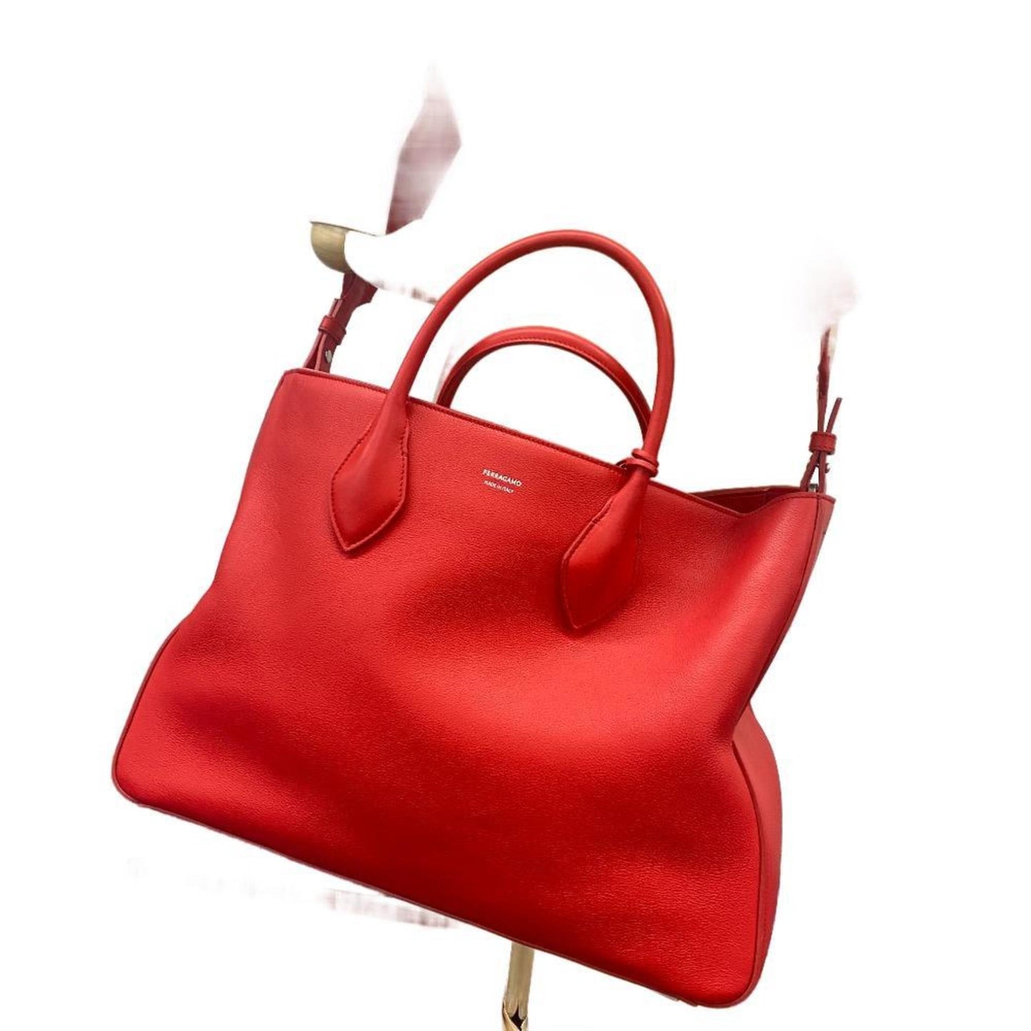 Salvatore Ferragamo, Red, Leather, handbag