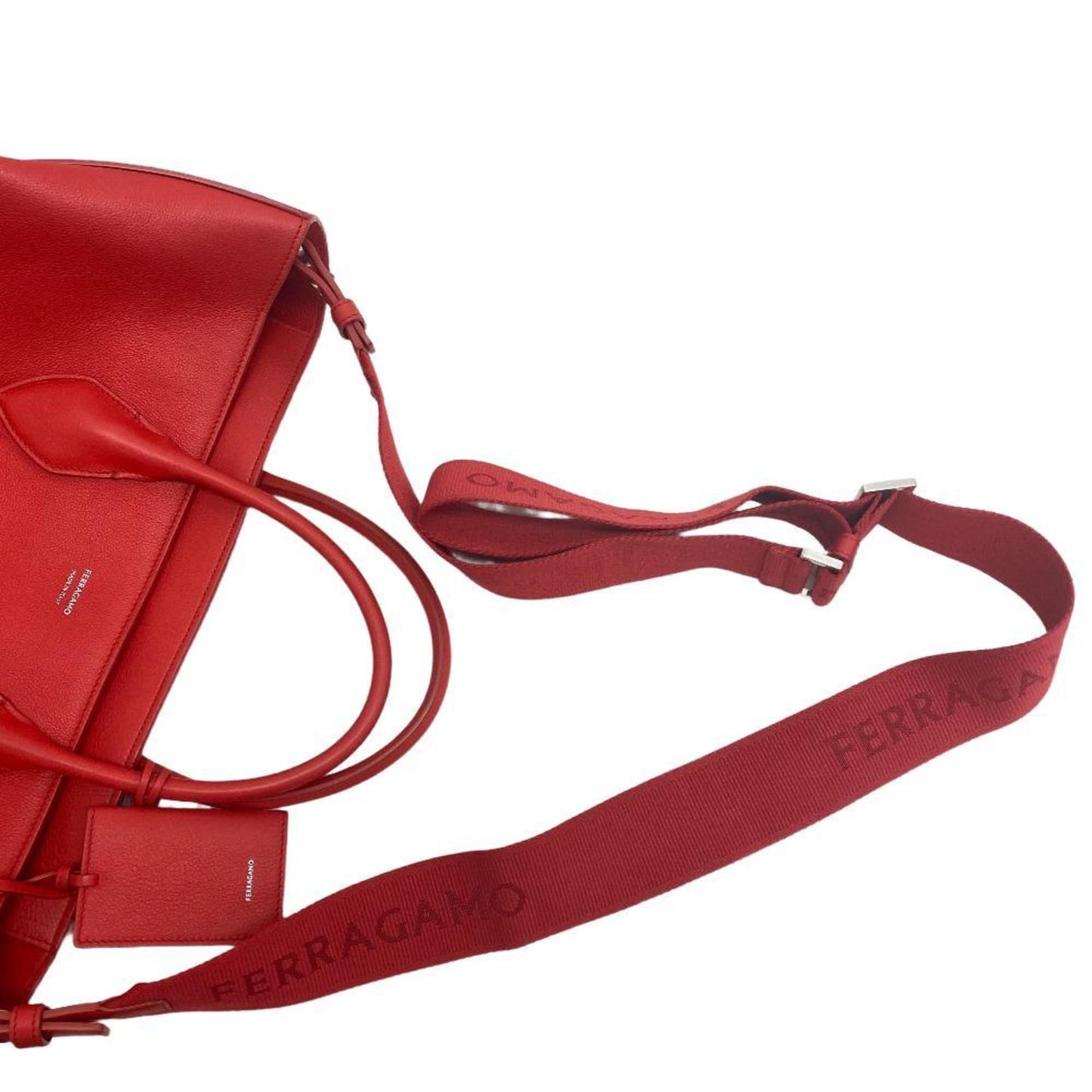 Salvatore Ferragamo, Red, Leather, handbag