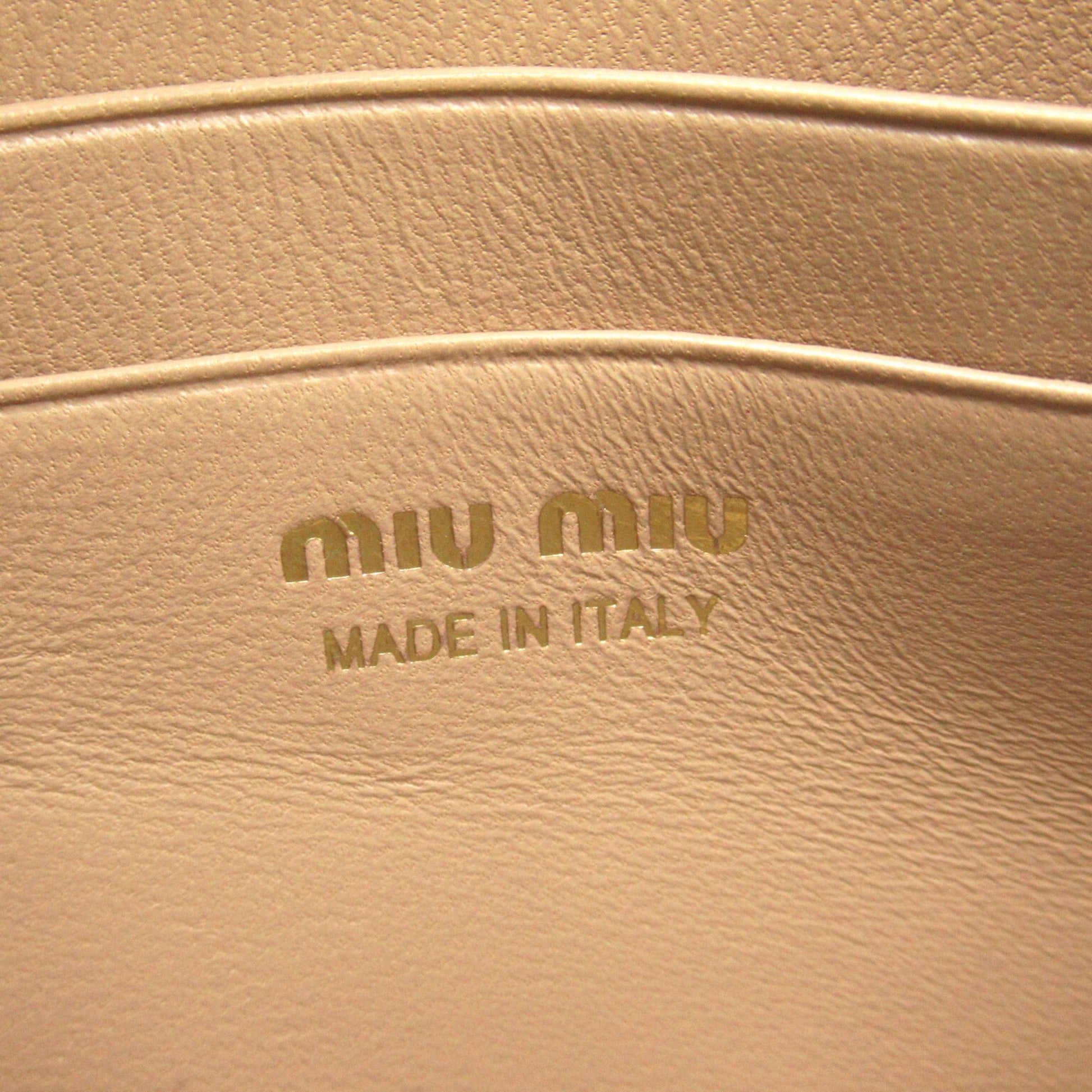 Miu Miu Matelassé, Beige, Leather, clutch