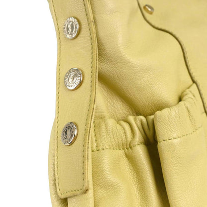 Saint Laurent Mombasa Hobo Leather, Yellow, Leather, Shoulder Bag