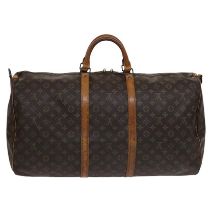 Louis Vuitton Keepall Bandoulière 60, Brown, Canvas, travel