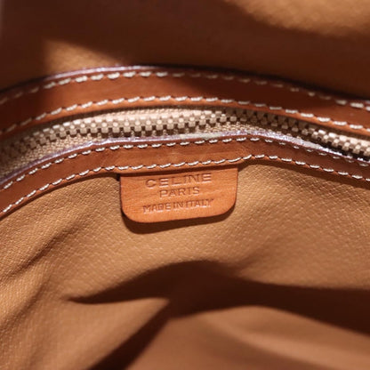 Celine Macadam Macadam with leather, Brown, Canvas, Handbag