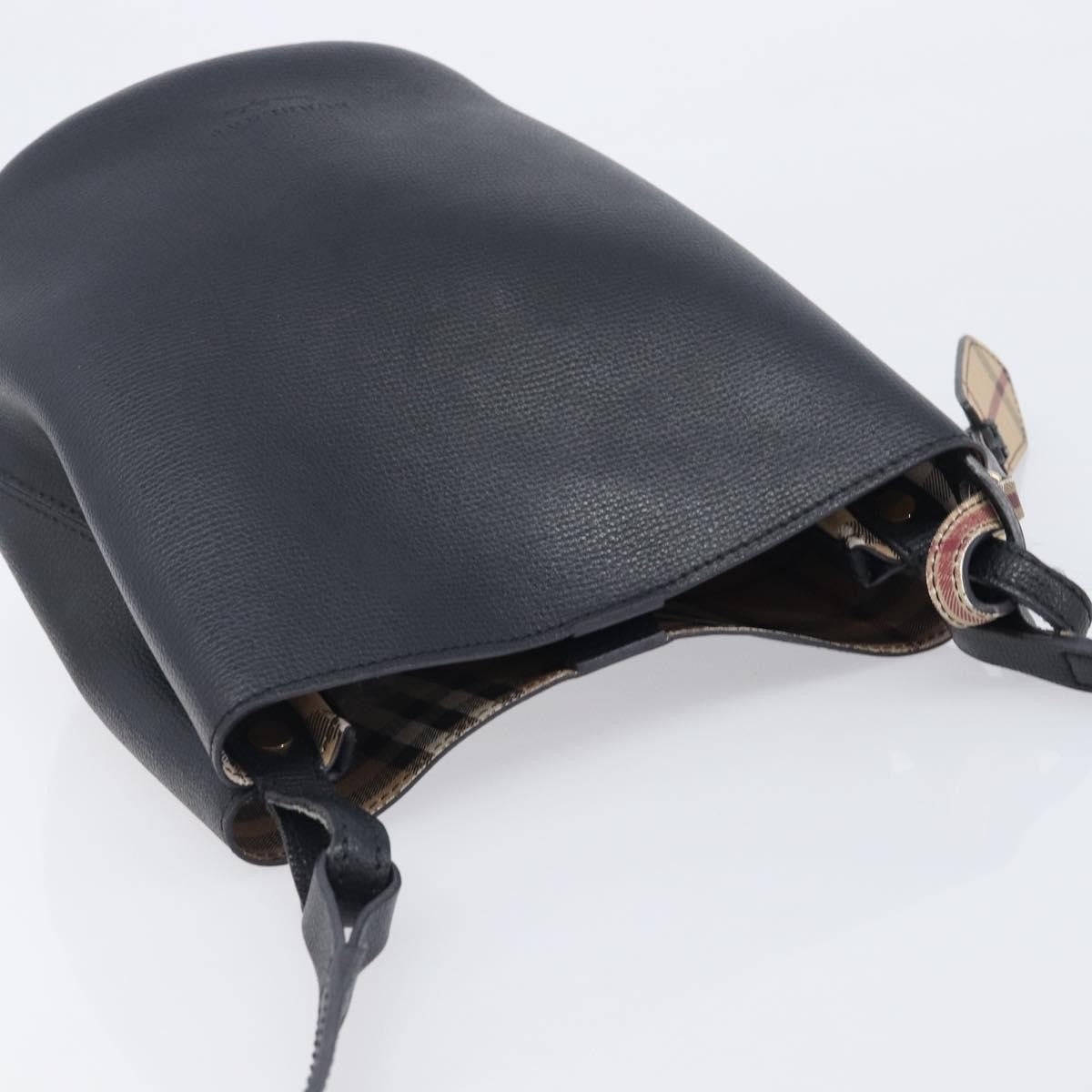 Burberry Lorne Bucket Leather, Black, Leather, Handbag