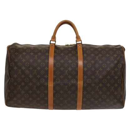 Louis Vuitton Keepall 60, Brown, Canvas, travel